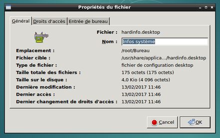 Modification d'une icône de bureau
