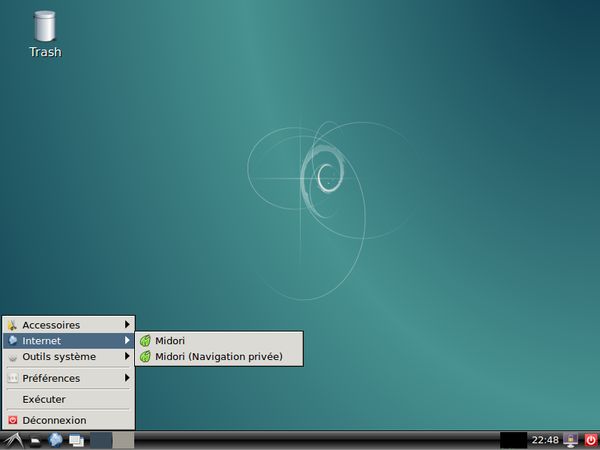 Menu de LXDE