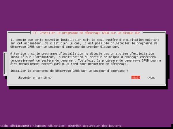 Installation de GRUB