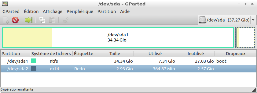 Partitionnement du disque