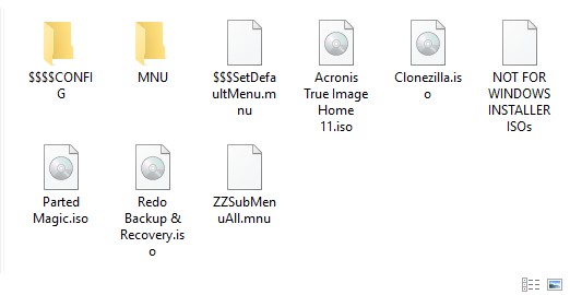 Images iso install&eacute;es sur le disque dur