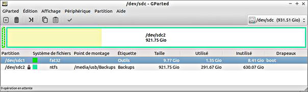 Partitions du disque dur